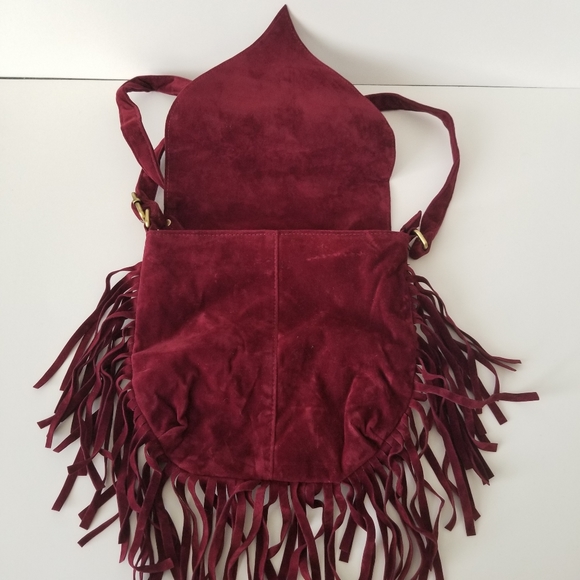 🚫SOLD🚫Suede Fringe Crossbody Purse - Picture 4 of 7
